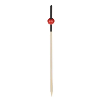 Pick On Us 4 3/4" Black / Red Beaded Bamboo Food / Cocktail Pick - 100/Case