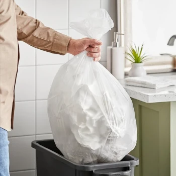 Lavex 15 Gallon 8 Micron 24" x 33" High Density Janitorial Can Liner / Trash Bag - 1,000/Case