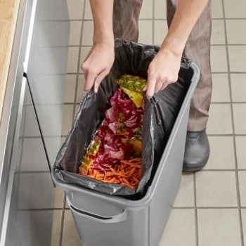 Lavex Li'l Herc 20-30 Gallon 1.5 Mil 30" x 36" Low-Density Medium-Duty Black Can Liner / Trash Bag - 100/Case