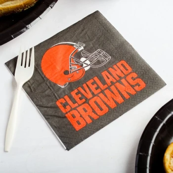 Creative Converting Cleveland Browns 2-Ply Luncheon Napkin - 192/Case