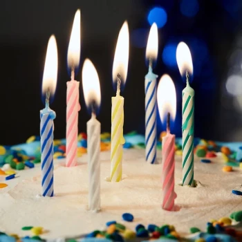Sterno 2 1/8" Multi-Colored Birthday Candles 36-Count - 144/Case
