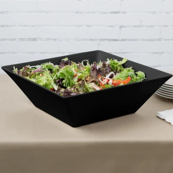 GET ML-250-BK 20.4 Qt. Black Siciliano Square Bowl - 3/Case