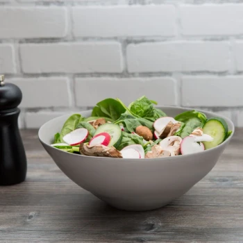 10 Strawberry Street RPPLE-GREYSRVBWL Matte Wave 80 oz. Gray Serving Stoneware Bowl - 4/Case