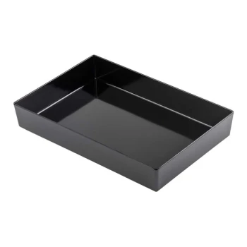 TableCraft Simple Solutions Full Size 3" Deep 10 Qt. Black Melamine Straight Sided Bowl 12543 - 4/Case
