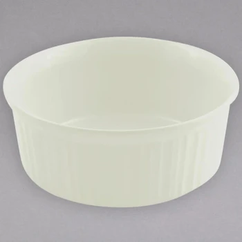 Bon Chef 5053 1.5 Qt. Ivory Sandstone Finish Cast Aluminum Casserole Dish