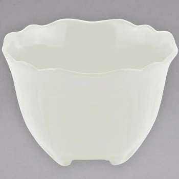 Bon Chef 9060 1.5 Qt. Ivory Sandstone Finish Cast Aluminum Garnish Bowl
