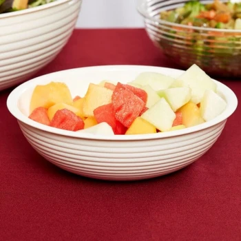 Cambro RSB8CW148 1.65 Qt. White Camwear® Round Ribbed Bowl