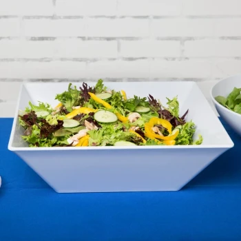 GET ML-249-W 12.8 Qt. White Siciliano Square Bowl