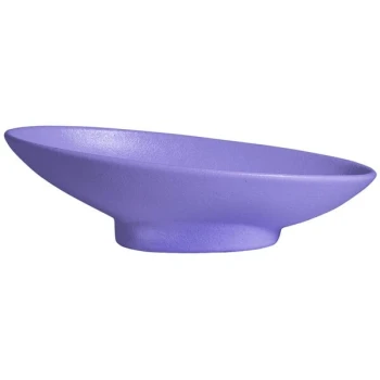 G.E.T. Enterprises BO204LV Bugambilia 1.4 Qt. Classic Textured Finish Lavender Resin-Coated Aluminum Deep Large Oval Sphere