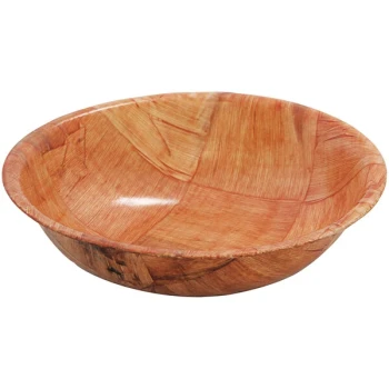 TableCraft 14" Woven Wood Salad Bowl