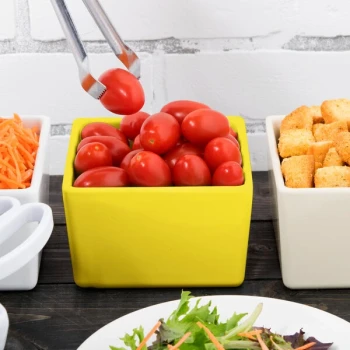 TableCraft CW4024Y Contemporary Collection Yellow 1 Qt. Straight Sided Bowl