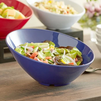 Acopa 43 oz. Blue Slanted Melamine Bowl