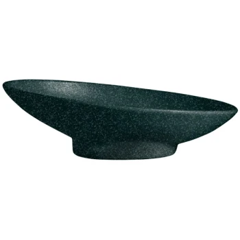 G.E.T. Enterprises BO204J Bugambilia 1.4 Qt. Classic Textured Finish Jade Granite Resin-Coated Aluminum Deep Medium Oval Sphere