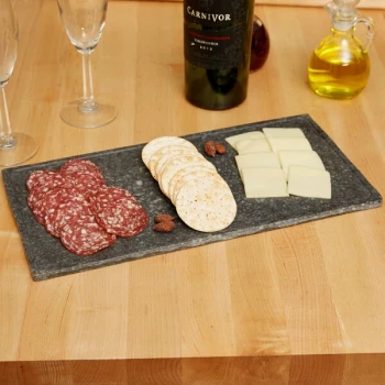 GET SB-1473-GB Madison Avenue / Granville 14" x 7" Black Melamine Faux Matte Granite Display Board