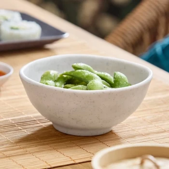 Acopa Cavern 8 oz. White Round Melamine Bowl - 12/Case
