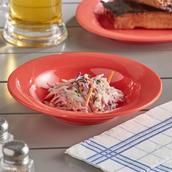 Acopa Foundations 8 oz. Orange Wide Rim Melamine Salad Bowl - 12/Pack