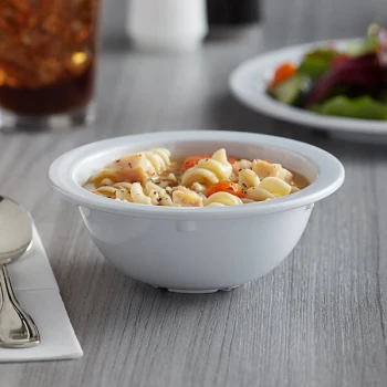 Acopa Foundations 13 oz. White Narrow Rim Melamine Grapefruit Bowl - 12/Case