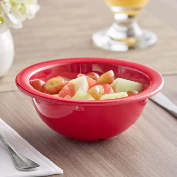 Acopa Foundations 13 oz. Red Narrow Rim Melamine Grapefruit Bowl - 12/Case