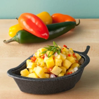 HS Inc. HS1044 4 oz. Charcoal Polyethylene Jalanino Salsa Server - 48/Case