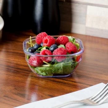 Dinex DXSQD1007 10 oz. Clear Square Bowl - 48/Case