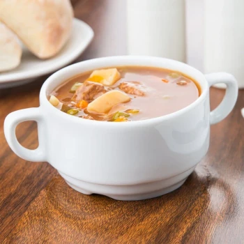 Arcoroc R0840 Candour 9 oz. White Stackable Porcelain Soup Bowl by Arc Cardinal - 24/Case