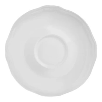 Arcoroc Athena 6 1/2" White Scalloped Porcelain Saucer by Arc Cardinal - 24/Case