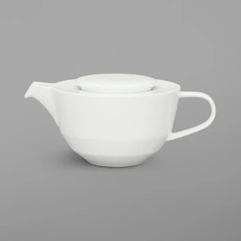 Schonwald 9124345 Allure 15.25 oz. Bone White Porcelain Teapot - 6/Case