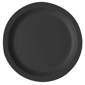 Cambro 65CWNR110 Camwear® 6 1/2" Black Polycarbonate Narrow Rim Plate - 48/Case