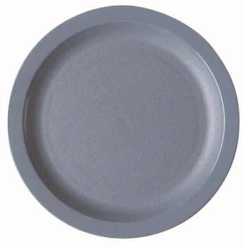 Cambro 65CWNR401 Camwear® 6 1/2" Slate Blue Polycarbonate Narrow Rim Plate - 48/Case