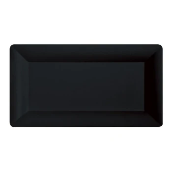 GET ML-109-BK Bake and Brew 10 1/4" x 19" Black Rectangular Wide Rim Display Tray   - 3/Case