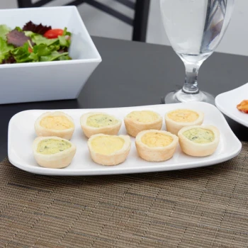GET CS-6104-W 9 3/4" x 5 5/8" White Siciliano Rectangular Platter