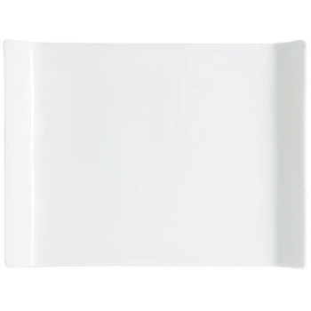 GET ML-214-W 26" x 18" San Michele White Platter - 3/Case