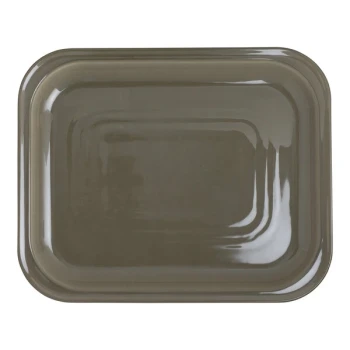 Creations Brooklyn from Steelite International 12 3/4" x 10 3/8" Gray Melamine Rectangular Platter - 6/Case
