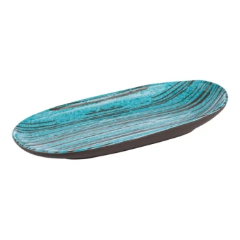 APS Cancun 11" x 5 1/2" Oval Melamine Platter - 6/Case