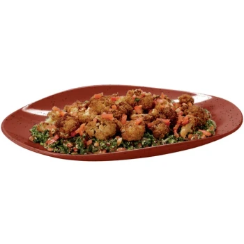 GET OP-1813-CHI Osslo 17 3/4" x 13" Chili Flare Oval Melamine Platter - 3/Case