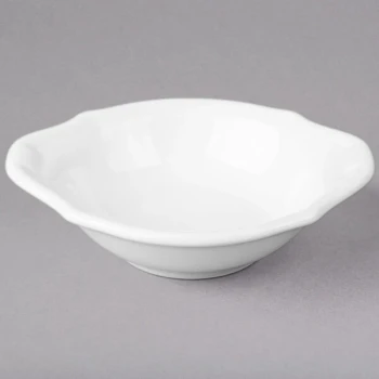 Villeroy & Boch 16-3318-3831 La Scala 3.5 oz. White Porcelain Oval Bowl - 6/Case
