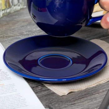 Tuxton BCE-0631 6 3/8" Cobalt Cappuccino China Saucer - 36/Case
