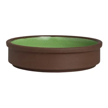 Maham Studio Spice from Steelite International 5" Round Cardamom Stoneware Stackable Deep Tray - 12/Case