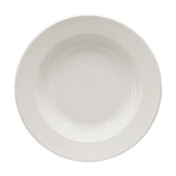 Santa Anita Glacial 9" White Stoneware Round Soup Plate by Arc Cardinal - 36/Case
