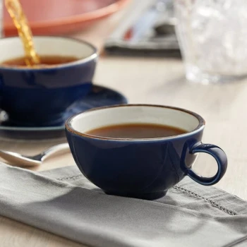 Acopa Keystone 8 oz. Azora Blue Stoneware Cup - 36/Case