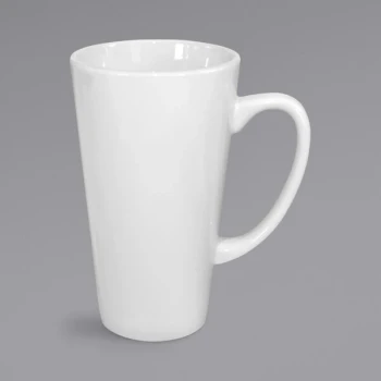 International Tableware Cancun 16 oz. European White Stoneware Funnel Cup - 24/Case