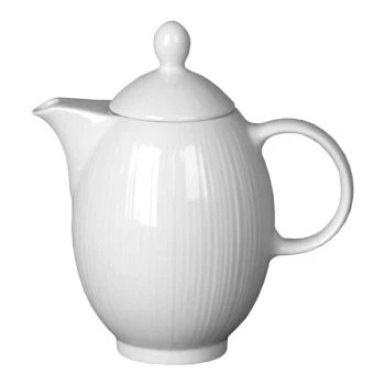 Steelite Distinction Spyro 21 oz. White Coffee Pot with Lid - 6/Case