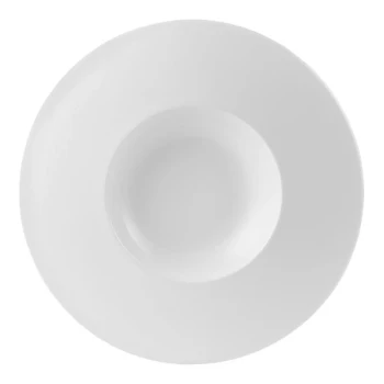 Steelite Distinction Float 12" (6" Well) White Wide Rim Plate - 6/Case