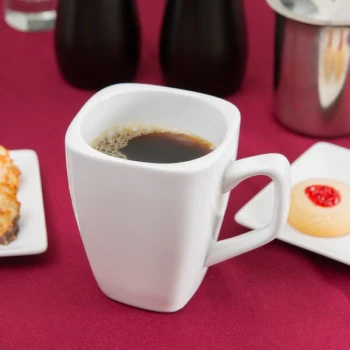Libbey Slate 9 oz. Ultra Bright White Tall Porcelain Cup - 36/Case