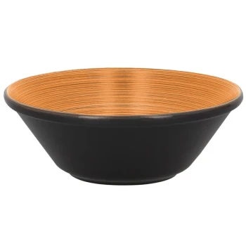 RAK Porcelain Trinidad 39.9 oz. Cedar and Black Stackable Porcelain Bowl - 12/Case