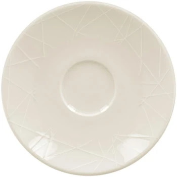 RAK Porcelain Wonder 5 1/8" Ivory Embossed Porcelain Saucer - 12/Case