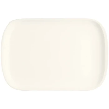 RAK Porcelain Ska 11 3/4" x 7 7/8" Ivory Rectangular Porcelain Platter - 6/Case