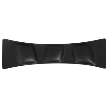 RAK Porcelain Neo Fusion 12 9/16" x 3 11/16" Volcano Black Porcelain Cocktail Plate - 6/Case