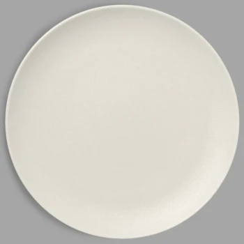 RAK Porcelain Neo Fusion 9 7/16" Sand White Porcelain Flat Coupe Plate - 12/Case