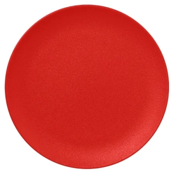 RAK Porcelain Neo Fusion 10 5/8" Ember Red Porcelain Flat Coupe Plate - 12/Case